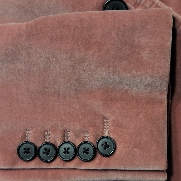 Tom Ford Women's Pink Velvet Peak Lapel Slim Fit Blazer Size IT42/US6 - Picture 15 of 15